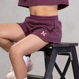 maroon shorts