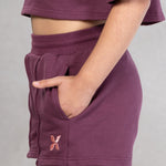 maroon shorts